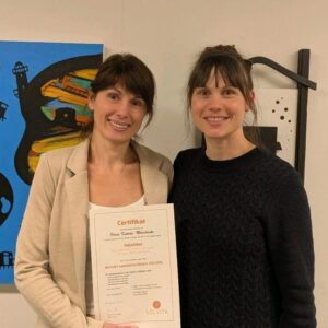 Olena og underviser Katrine