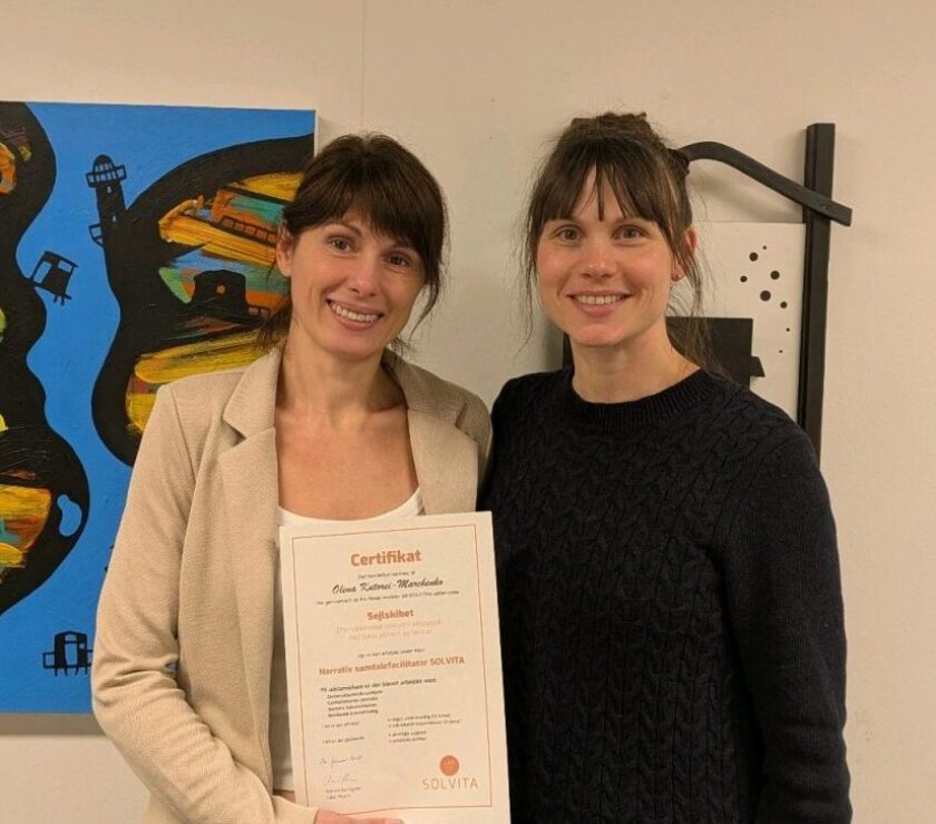 Olena og underviser Katrine